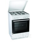 Плита Gorenje G6111WH, газовая, 4 конфорки, 72 л, газовая духовка, белая