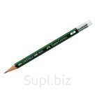 Карандаш ч/г Faber-Castell "Castell 9000" B, короткий, с ластиком, заточен