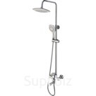 Душевая система Fmark FM2402, тропический душ, душевой набор, смеситель, латунь, хром