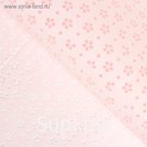 Фетр для упаковок и поделок, ламинированный, розовый, двусторонний, с перфорацией "Цветочки", лист 1 шт., 57 х 57 см