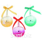 Шар стеклянный "Градиент" с бантиком из полиэстера, 8см