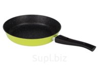 Сковорода Color Гранит зеленая из литого алюминия с  5-ти слойным антипригарным покрытием, высота борта 6 см, толщина - 3 мм, толщина дна - 6 мм. Ручка с покры…