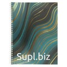 "SVETOCH" Notebook "Abstraction" (SVT_960721_01 turquoise; SVT_960721_03 t. pink; SVT_960721_04 t. blue; SVT_960721_02 grey) A4 96 sh. on the ridge. cell