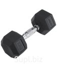 Гантель обрезиненная DB-301 10 кг, черная