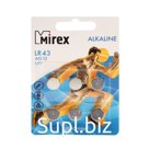 Батарейка алкалиновая Mirex, LR43, AG12, 1.5В, блистер, 6 шт