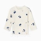 Футболка с длинным рукавом Крошка Я Blueberry, рост 80-86 см, молочная