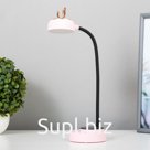 Лампа настольная "Ушки" LED 3 режима 2Вт USB розовый 6х12х37 см RISALUX