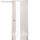 Дверное полотно «Техно 4», 2000 × 900 мм, горизонтальное стекло белое, цвет ива