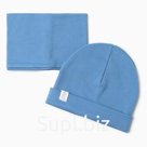 Шапка детская со снудом «Крошка Я», размер 40, синяя