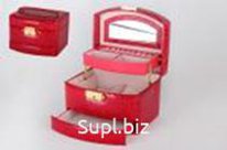 Шкатулка 16х13х11см бордовая 4296