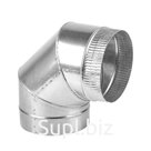 Одностенный дымоход Дымофф Колено (голое) 90 120 цинк