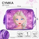 Сумка детская для девочки через плечо, плюшевая, 12х15х3 см, Холодное сердце
