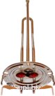 ТЭН 1000 Вт. M6 для водонгр. Ariston VELIS (65151226) Мод.: ABS VLS PREMIUM PW 30-100, ABS VLS PW 30-100. Трубка термостата - 280 мм. Фланец D-125 мм 5 отверстий.
