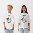 Футболка детская MINAKU: bascetball kids, цвет молочный, рост 158 см