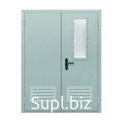 Двупольная противопожарная дверь ei45 с вентиляционными решетками