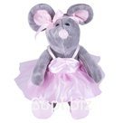Мягкая игрушка Soft Toy Мышь в розовом платье 36см