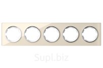 Рамка OneKeyElectro La Garda на 5 постов горизонтальная, бежевая Beige tenero