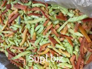 Перец замороженный полосками 7 мм.