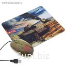 Мышь CBR Tank Battle, проводная, оптическая, 1200 dpi, с ковриком, USB