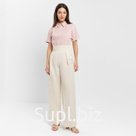 Брюки женские хлопковые MINAKU: Enjoy, молочные, размер 40