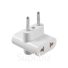 Тройник компактный с разъёмами под плоскую вилку, 10 А, без заземления, 220 В, белый