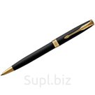 Ручка шариковая Parker "Sonnet Matte Black GT" черная, 1,0мм, поворот., подар. уп.