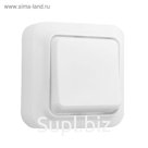 Выключатель одноклавишный наружный, белый