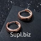 Серьги-кольца "Эстетика" круг, цвет розовое золото