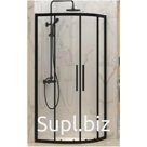 Душевое ограждение Comforty A 511, прозрачное стекло, чёрный профиль, 90х90х195 см