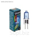 Лампа галогенная Uniel, G4, 20 Вт, 12 В, прозрачная
