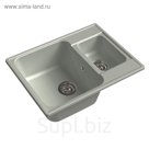 Мойка кухонная из камня Granfest ECO-09, 620х480 мм, цвет серый