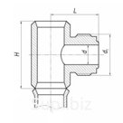 Штуцер ответвительный встык 20x160 мм БрАЖНМц9-4-4-1 ГОСТ 5890-78
