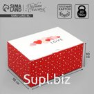 Коробка подарочная складная, упаковка, «Love», 22 х 15 х 10 см