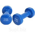 Гантель виниловая York 0.5 кг (синий) B31382