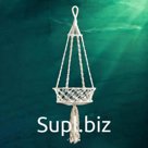 Кашпо - макраме «Лилли», 25×25×12 см, текстиль, подвесное, бежевое