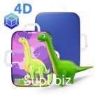 Sled-ice with additional reality with print Diplodocus Article: 18712_conclusion