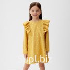 Платье детское с воланами KAFTAN, размер 30 (98-104 см), жёлтое