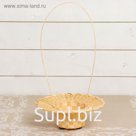 Корзинка «Шляпа», с ручкой, D=21 см, Н=5,5 см, бамбук