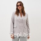 Пиджак женский двубортный MIST plus-size, р.58, бежевый
