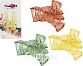 Hair Crab Bow Transparent, 8cm
