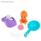 Набор игрушек для купания «Пупс с игрушками», 4 предмета