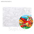 Холст с красками 20х30 см «Быстрый самолёт»