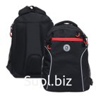 Рюкзак школьный Grizzly, 40 х 27 х 16 см, эргономичная спинка, отделение для ноутбука, чёрный, красный