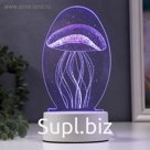 Светильник «Медуза» LED RGB от сети 9.5×10×21.5 см RISALUX