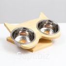 Подставка двойная с мисками №4 450 мл