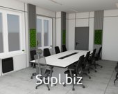 Conference table, 38 mm laminated chipboard