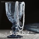 Бусы "Хрусталь" на резинке, цвет белый, 100см
