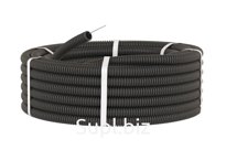 Гофрированная труба РПЗ ПНД (D20мм) с зондом HF-безгалогенность Черная Легкая, длина 100 м