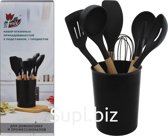 Kitchen utensils with a stand (d12x16.5 cm), 7-piece set