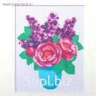 Канва для вышивки крестиком "Ваза с цветами", 25*20 см